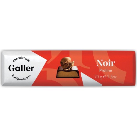 GALLER Chocolat noir praliné 70g