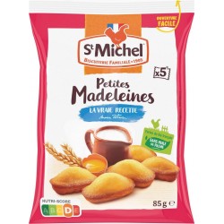 ST MICHEL Madeleines Petites Natures Sans Huile De Palme x5 madeleines 85g