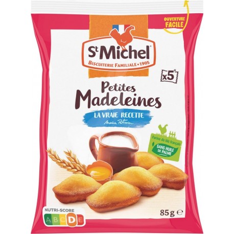 ST MICHEL Madeleines Petites Natures Sans Huile De Palme x5 madeleines 85g