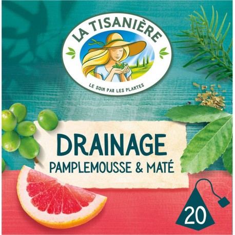 LA TISANIERE Infusion drainage pamplemousse 20 sachets
