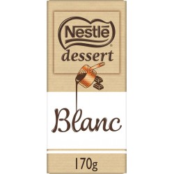 Nestlé DESSERT Tablette de chocolat blanc 170g