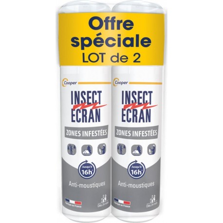 INSECT ECRAN Anti-Moustiques Zones Infestées 2x100ml 200ml