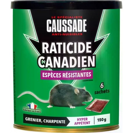 CAUSSADE Raticide Canadien Espèces Résistantes 150g