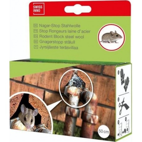 SWISSINNO Stop Rongeurs Laine D'acier