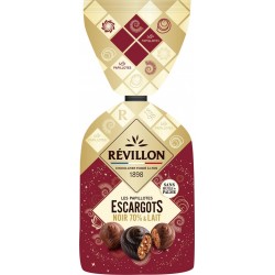 Révillon Escargots noir et lait Revillon Papillotes Noir 70% & Lait 370g