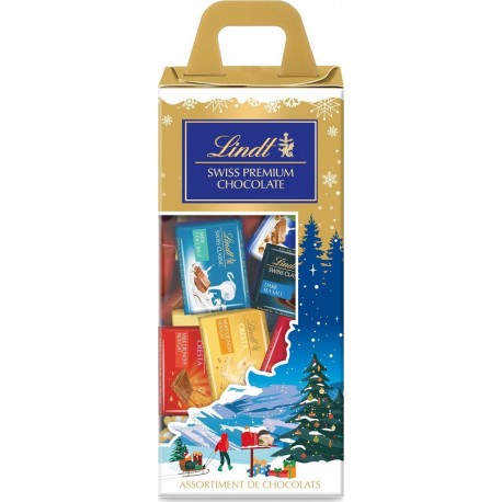 LINDT Assortiment de Chocolat au Lait, Noir, Blanc 500g
