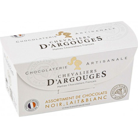 Chevaliers d’Argouges assortiment de Chocolats Noir Lait Blanc 175g
