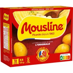 MOUSLINE PUREE POMME DE TERRE SACHETS INDIVIDUELS x4 125g