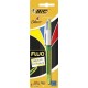 Bic Stylo Bille 4 Colours Fluo Encre Jaune (lot de 3 stylos)