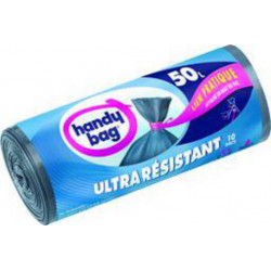 Handy Bag Sacs poubelle ultra résistants 50L les 10 sacs