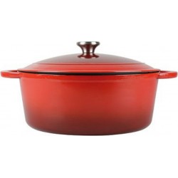 Actuel Cocotte ovale induction fonte d'acier émaillée 6.5 litres - 33 x 25cm x hauteur 13.5cm