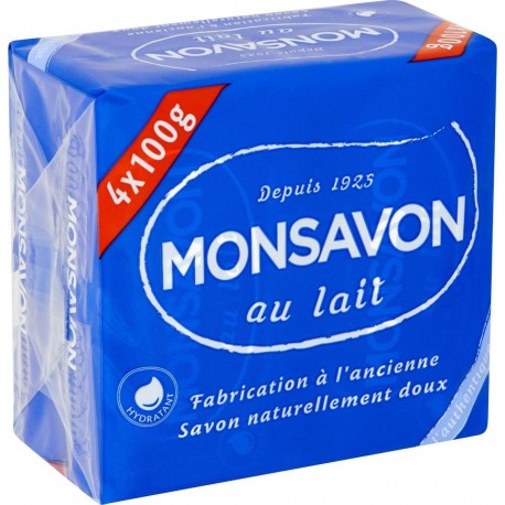 MONSAVON Savon au Lait 4x100g 400g