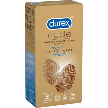 Durex Préservatif nude extra large x8