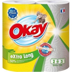 Okay Extra Long Essuie-tout 4 Rouleaux (lot de 3)
