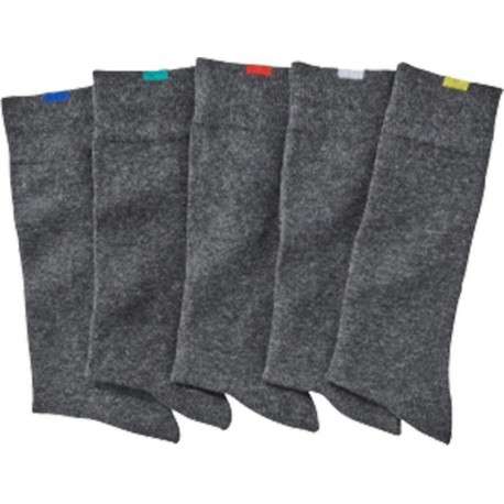 Dim EcoDim Mi Chaussettes Gris Taille 43 à 46 (lot de 5 paires)