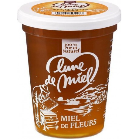 Lune de Miel 100% Pur et Naturel Miel de Fleurs Maxi Format 1Kg (lot de 4)