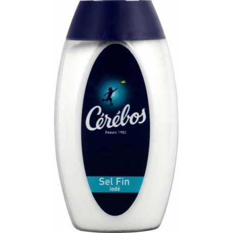 Cérébos Sel Fin Iodé 250g (lot de 10)