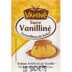 Vahiné Sucre Vanilliné Arôme Artificiel de Vanille par 10 Sachets de 7,5g (lot de 5 soit 50 sachets)