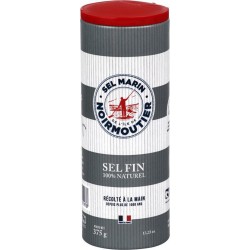 SEL MARIN NOIRMOUTIER Sel Fin 100% Naturel Récolté à la Main 375g (lot de 3)