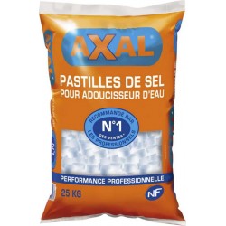Axal Pastilles De Sel Pour Adoucisseur d’Eau N°1 Des Ventes 25Kg (lot de 2)