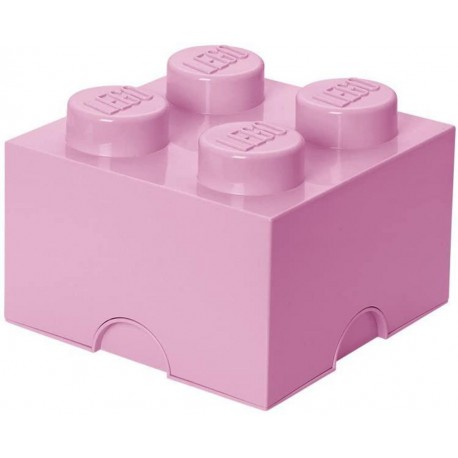 LEGO Storage Brick Boîte de Rangement rose clair x4