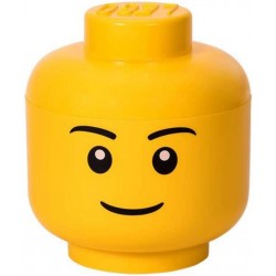LEGO Storage Brick Boîte de Rangement Tête Garçon Souriant Large