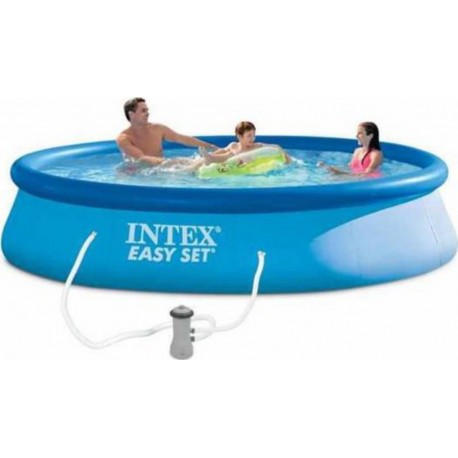 INTEX Piscine autoportante Ronde Family Easy Set 3,96m x 0,84m avec système de filtration 28142NP