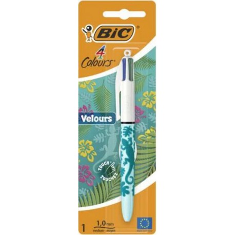 BIC STYLO 4 COULEURS VELOURS