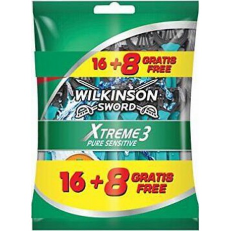 Wilkinson Rasoir jetable Xtreme3 x16 + 8 offerts soit 24 rasoirs