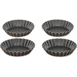 TEFAL Moules 4 tartelettes individuelles PERFECT BAKE 11cm métal