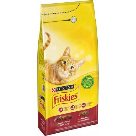 Friskies Croquettes Bœuf-Poulet et aux Légumes pour chats 2Kg