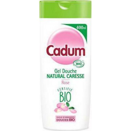 CADUM Gel Douche Natural Caresse Rose Huile d'amandes Bio 400ml