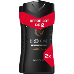 AXE Gel douche Dark Temptation 2x250ml x2 flacons 250ml - 500ml