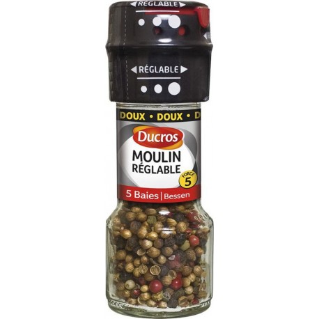 Ducros Moulin Réglable 5 Baies Doux