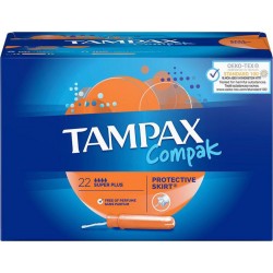 TAMPAX Compak Tampon Regular Protective Skirt x22
