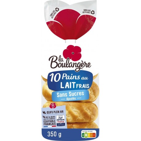 Pains au lait La Boulangère x10 350g