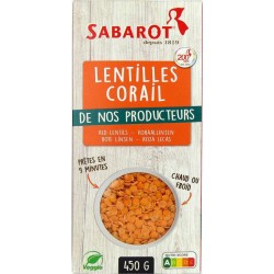 SABAROT LENTILLES CORAIL 450g