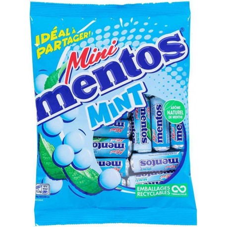 Mentos Mini rouleaux menthe 15x11,07g 166g