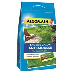 Algoflash Engrais Gazon Anti-Mousse Favorise la Repousse 3,6Kg (lot de 4)
