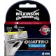 Wilkinson Sword Quattro Titanium Précision Lames de Rasoir pour Homme Vitamin Complex E + B5 4 Recharges
