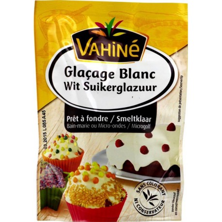 Vahiné Glaçage Blanc Prêt à Fondre 120g (lot de 3)