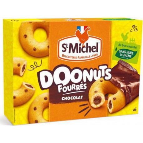 St Michel Doonuts Fourrés Chocolat 180g (lot de 6)