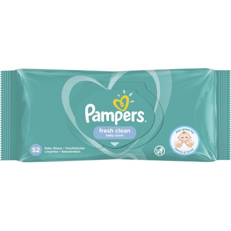 Pampers Lingettes Fresh Clean pour Bébé x52