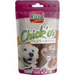 Riga Chick'os - Filet + stick poulet pour chiens 75g