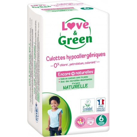 Love & Green Culottes Hypoallergéniques Taille 6 x16