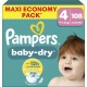 PAMPERS Couches Bébés Baby-Dry Taille 4 9-14Kg x108