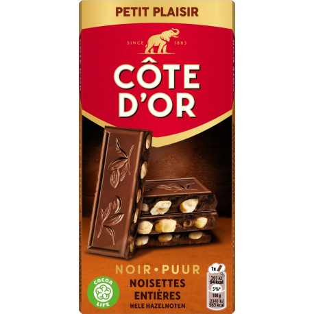 Côte d’Or Tablette de chocolat noir noisettes entières 100g
