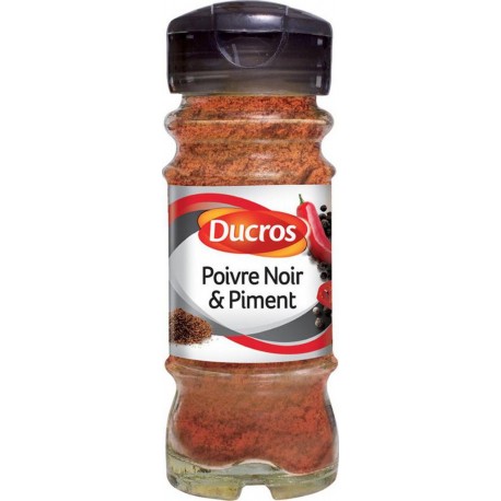 Ducros Poivre Noir & Piment 45g (lot de 3)