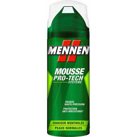 Mennen Mousse Pro-Tech Systeme Douceur Mentholée Peaux Normales 250ml