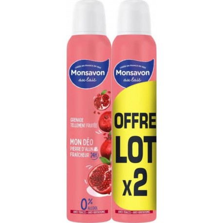 Monsavon Déodorant spray Grenade & Hibiscus 2x200ml
